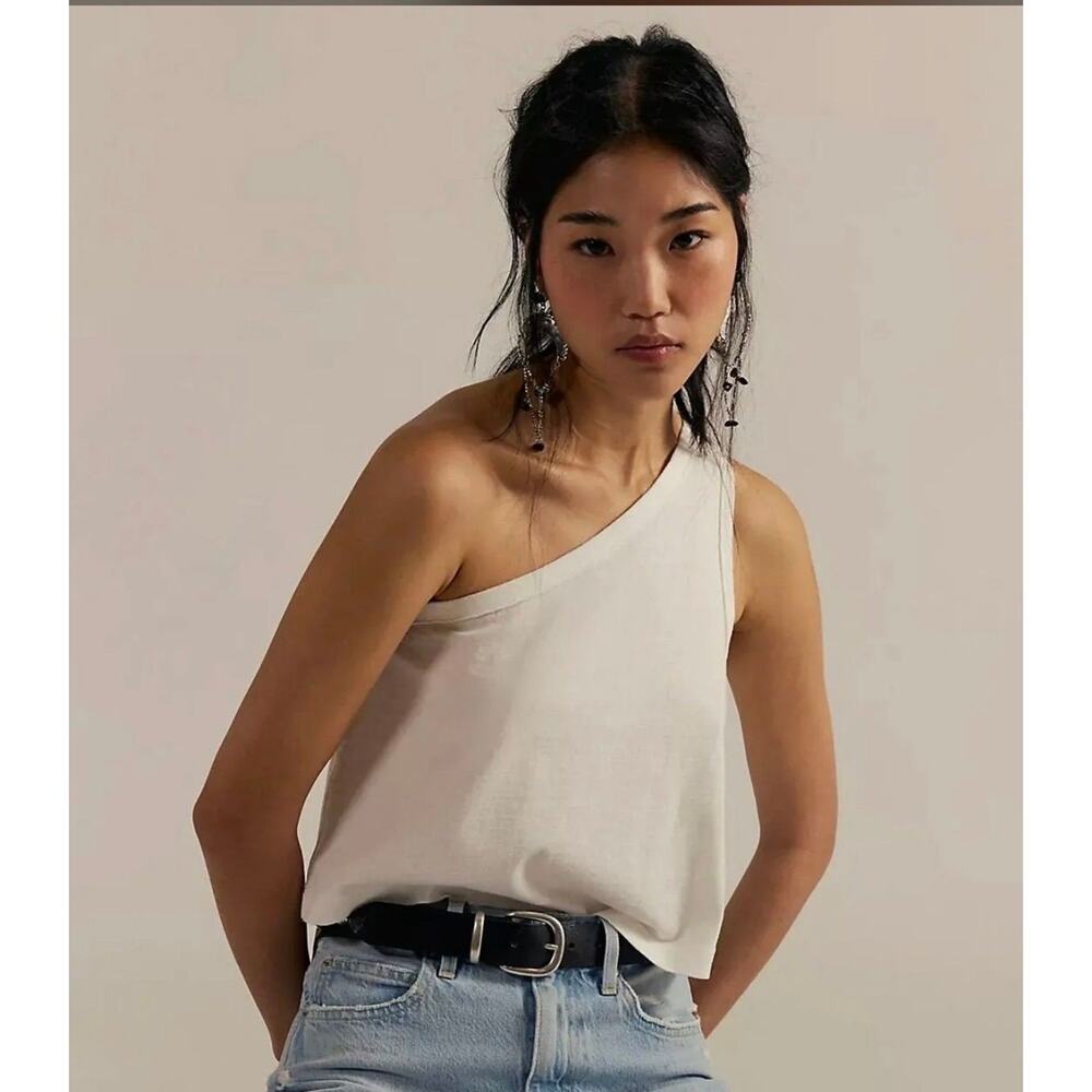 We the Free Sunny One Shoulder Tank in White Size M